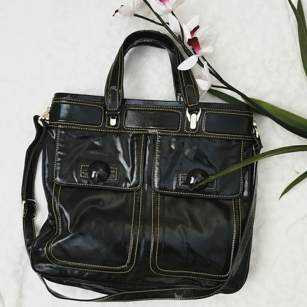 Rare Maxx New York Patent Leather Handbag